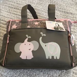 Elephant tote diaper bag